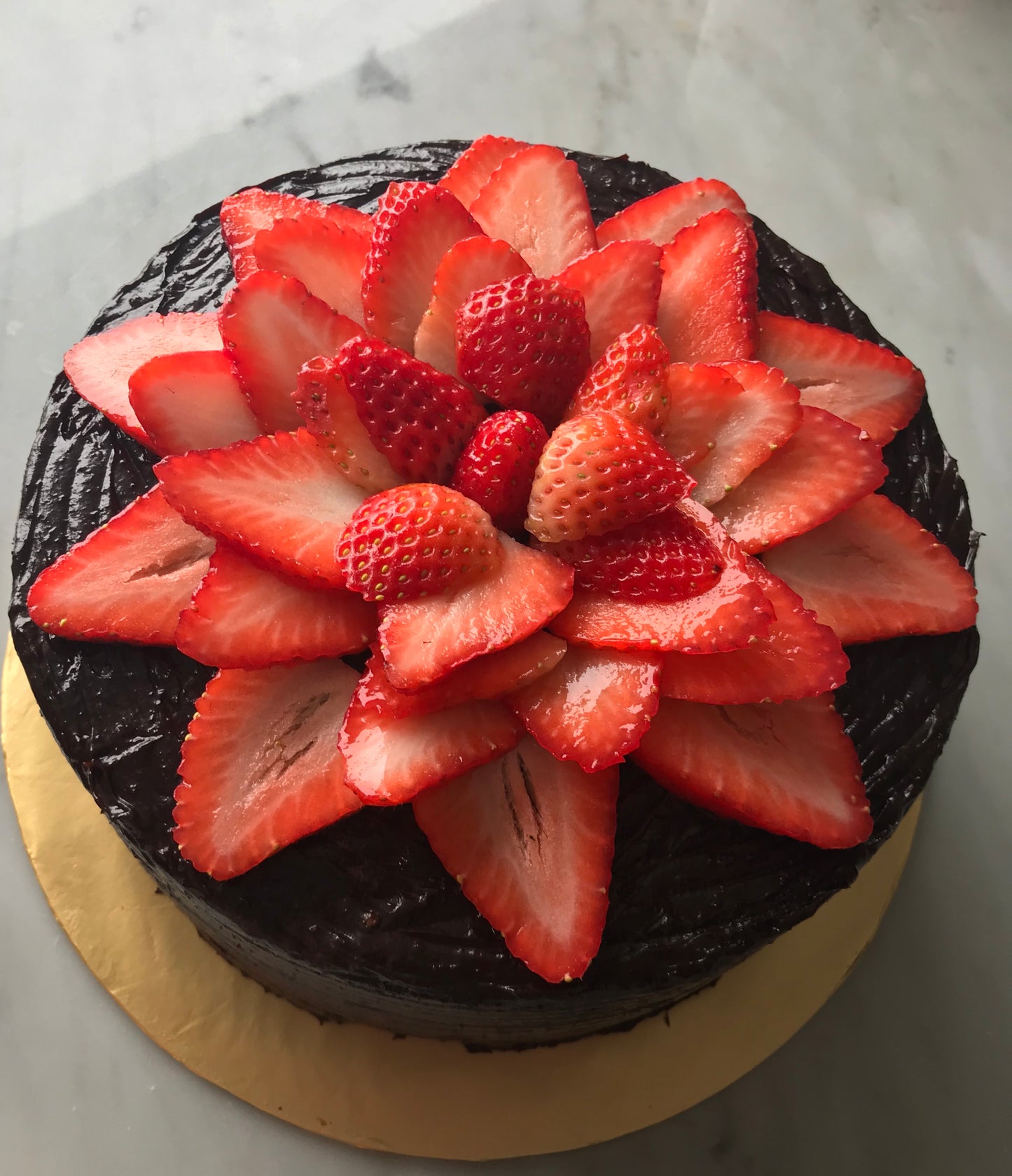 Vegan Avocado Chocolate Strawberry Cake