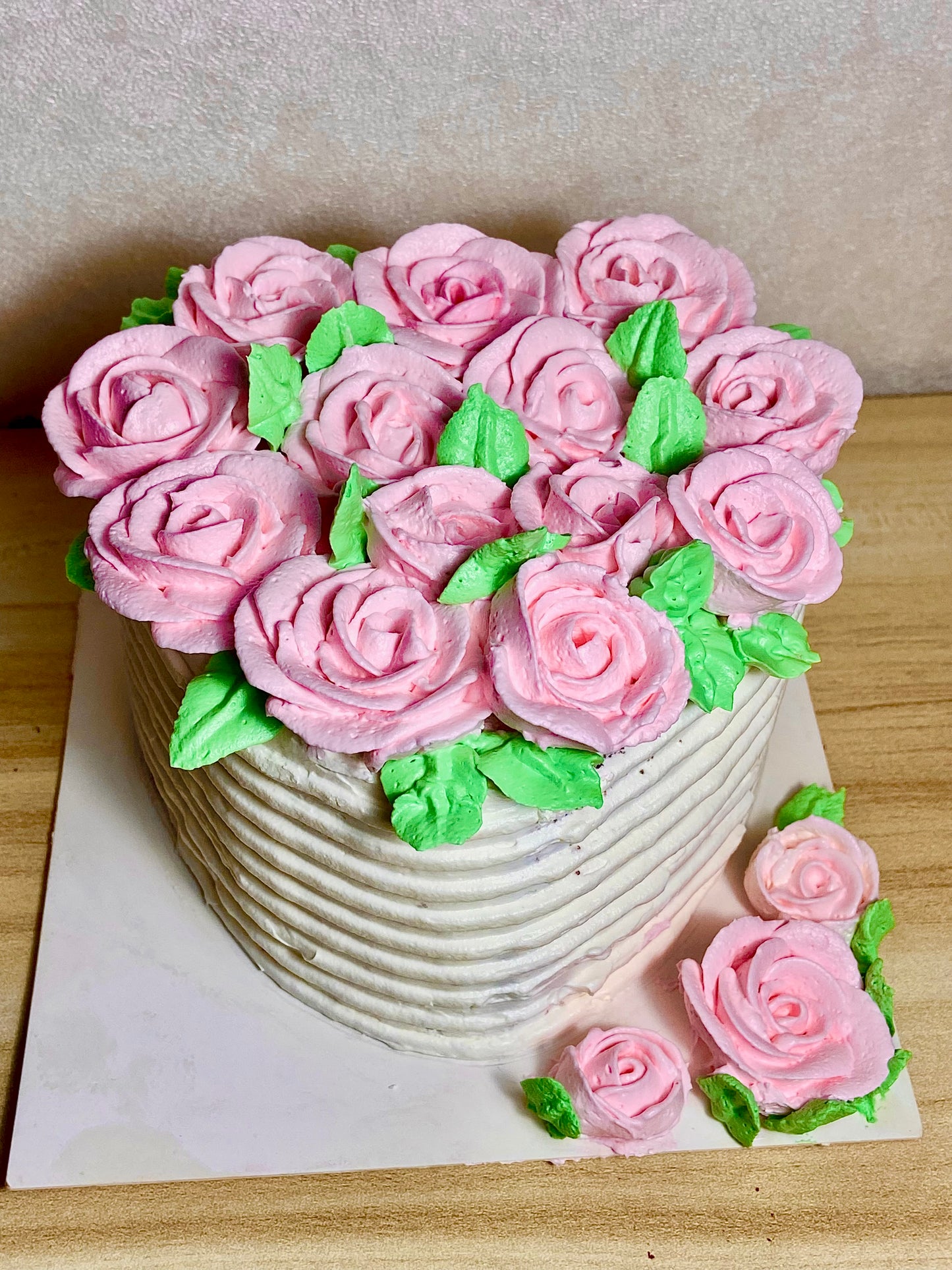 Heart Rose Cake