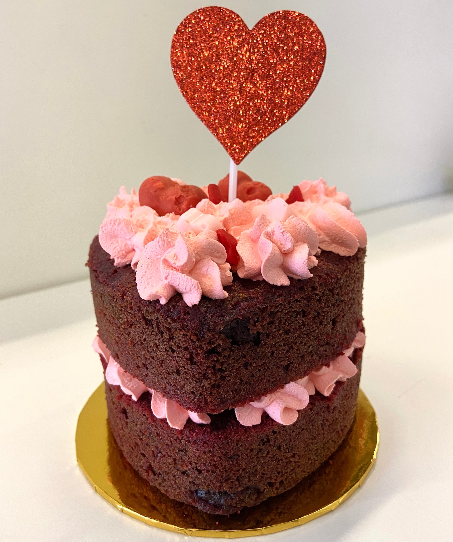 Red Velvet Heart Cake