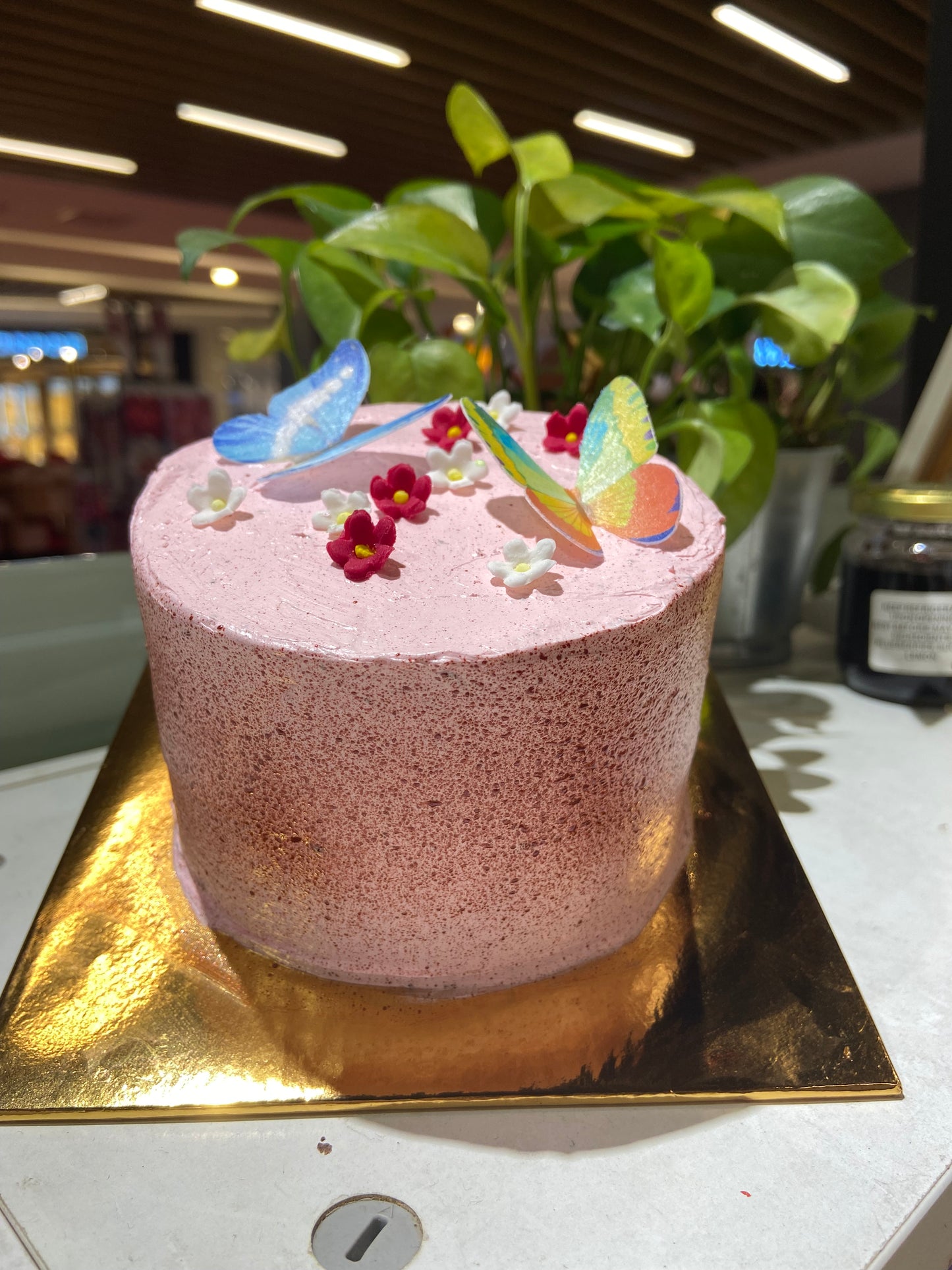 Pink Butterfly Cake