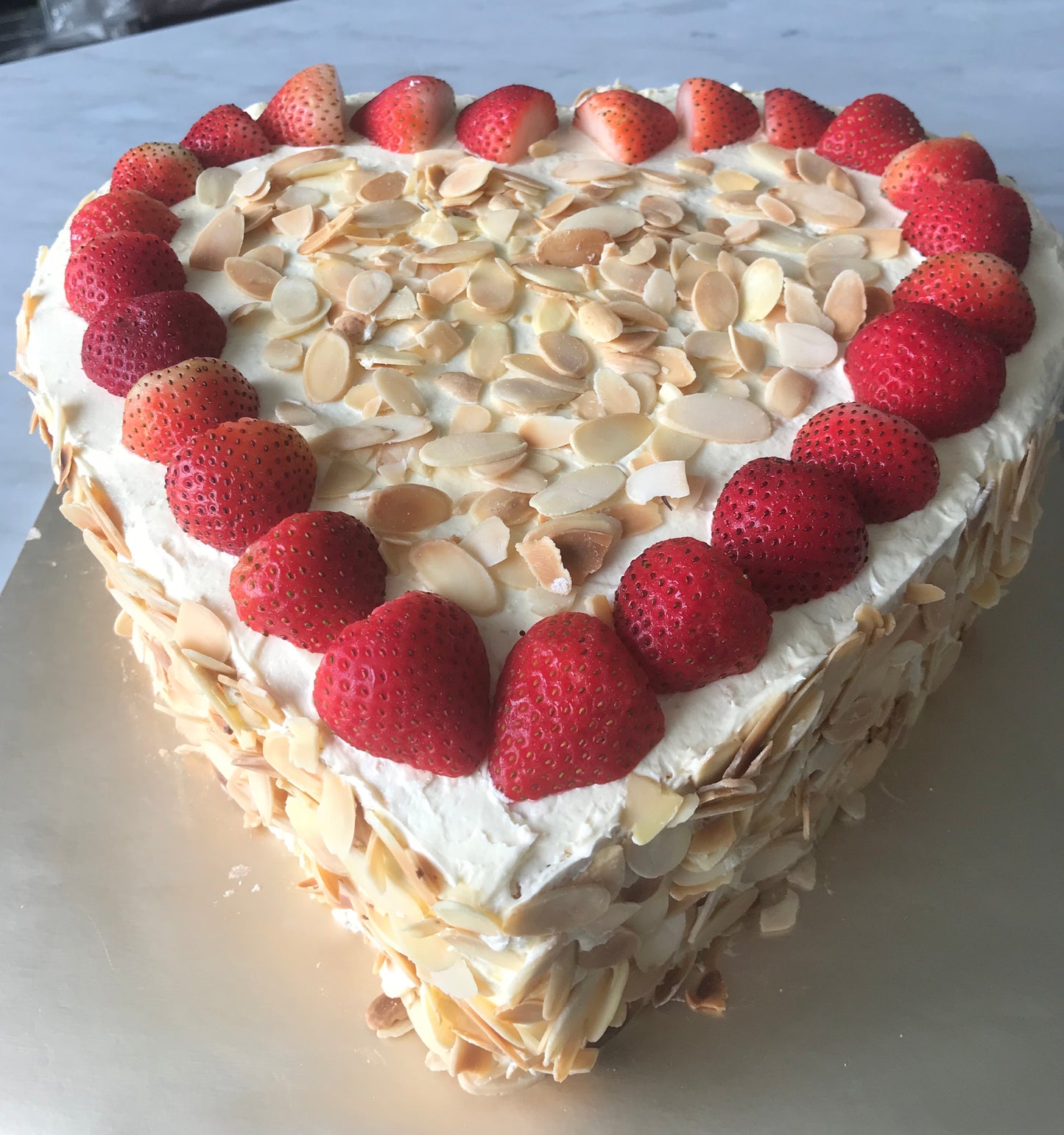 Heart Strawberry Cake